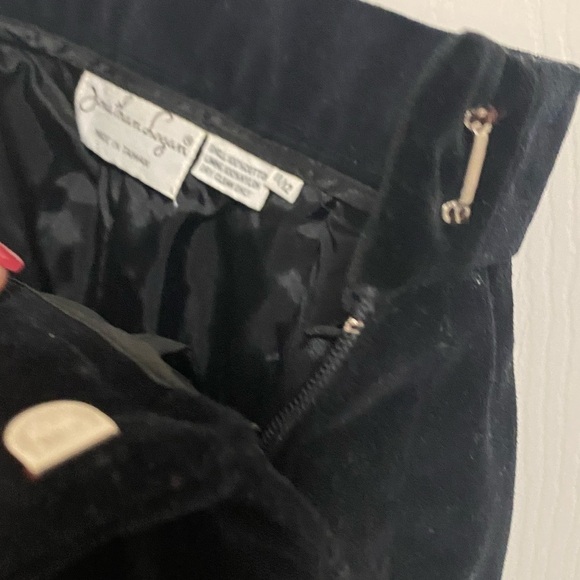 Vintage Johnathon Logan Velvet Pants  fully lined Side Zipper size 11/12 - Picture 4 of 7